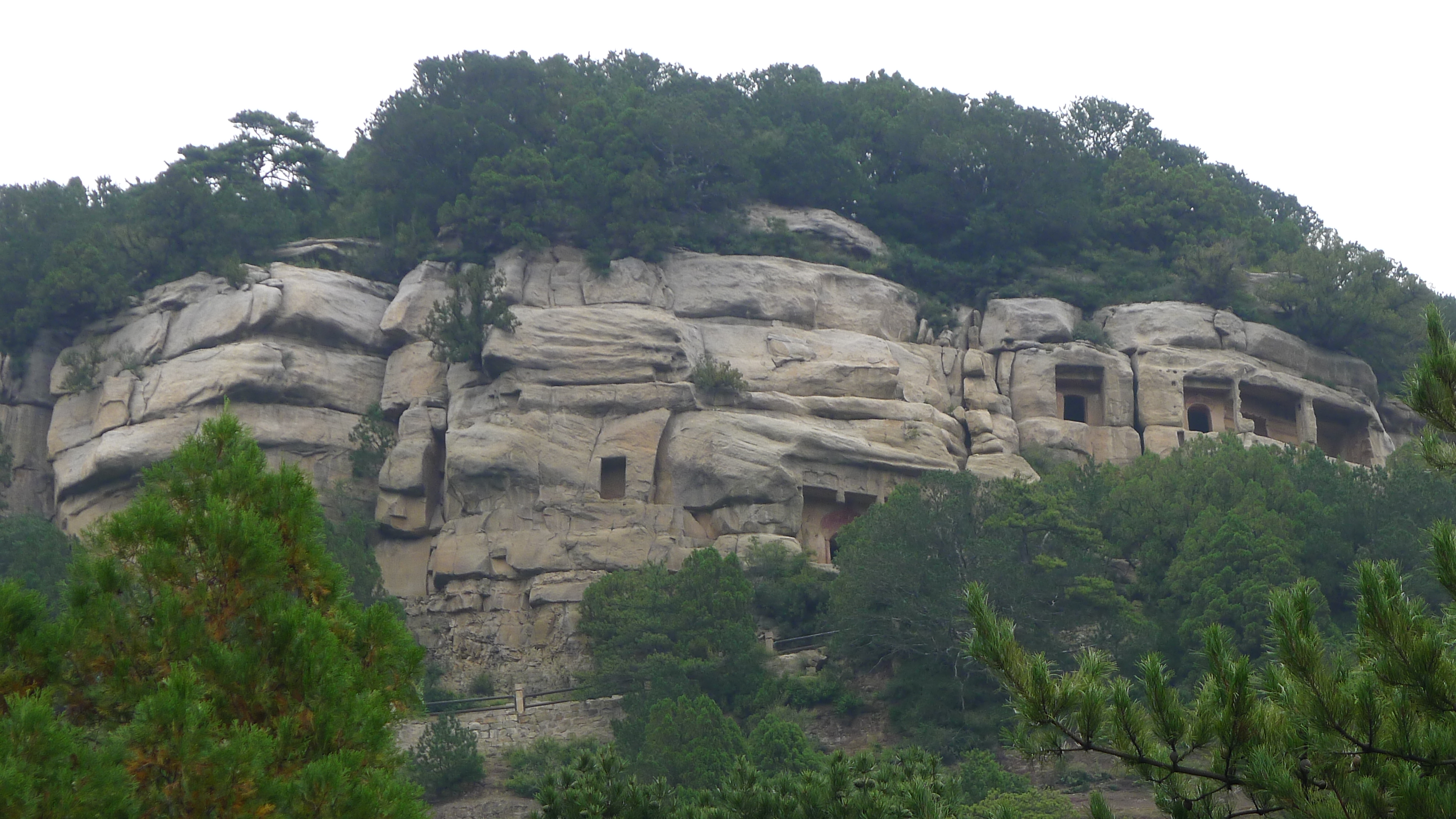 Tianlongshan exterior right east wall 1