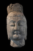 Tianlongshan Bodhisattva Head COL.S1094 perspective 2