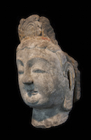 Tianlongshan Bodhisattva Head COL.S1094 perspective 3