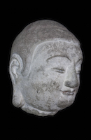 Tianlongshan Buddha Head NEL.F99.29 perspective 2