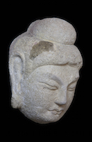 Tianlongshan Buddha Head RMV.2334.3 perspective 3