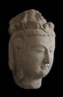 Tianlongshan Bodhisattva Head RMV.2334-4 perspective 2
