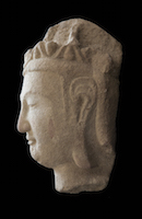 Tianlongshan Bodhisattva Head RMV.2334-4 perspective 3